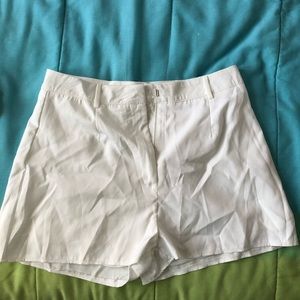 White high waisted shorts
